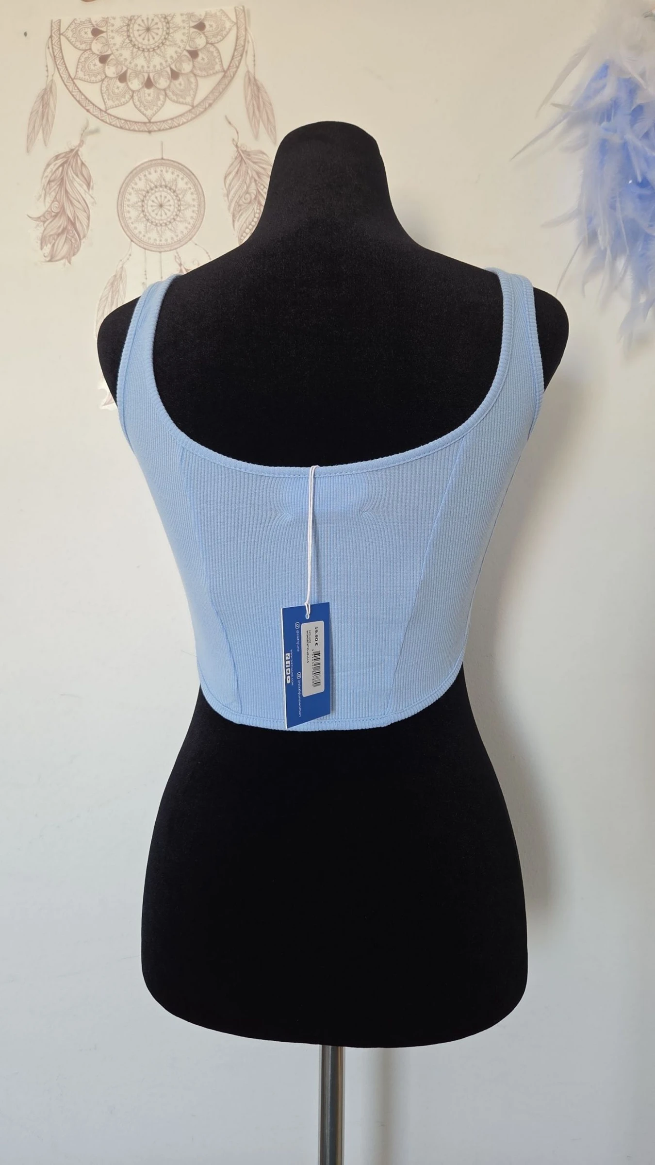 Hemelsblauwe crop top tanktop Sixth June Paris ●Maat S●🌸 – photo 3